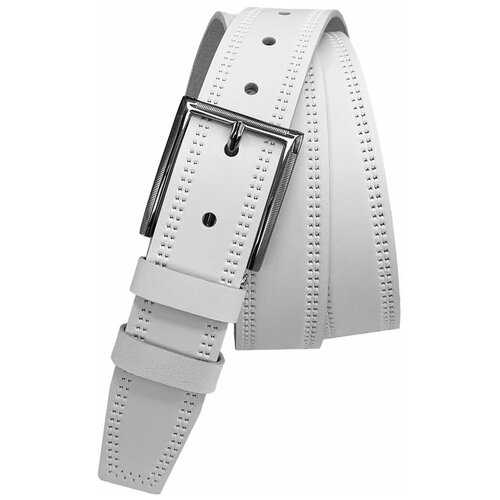 фото Ремень sergio manetti, размер 90-105, белый