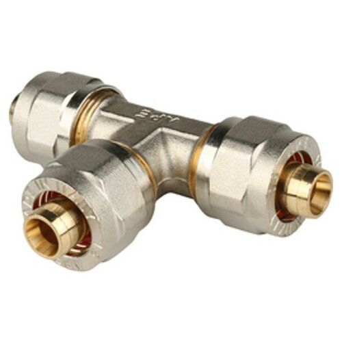 Тройник обжим stout металлопластиковый 16х16х16 2778₽