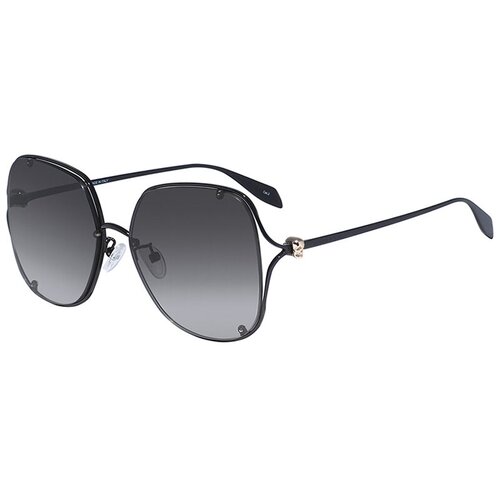 Солнцезащитные очки Alexander McQueen, черный, бесцветный солнцезащитные очки alexander mcqueen am0377s 004 черный