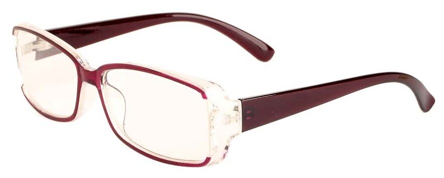 Готовые очки для чтения коричневые с диоптриями +3.00 футляр