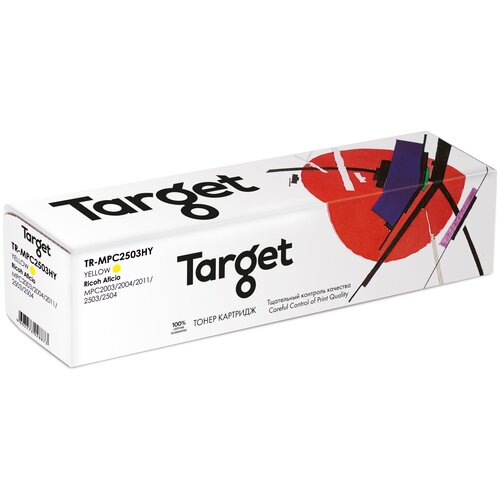 Тонер-картридж Target MPC2503HY, желтый, для лазерного принтера, совместимый картридж profiline 842128 mp2014 для принтеров ricoh aficio mp 2014d 4000 копий совместимый