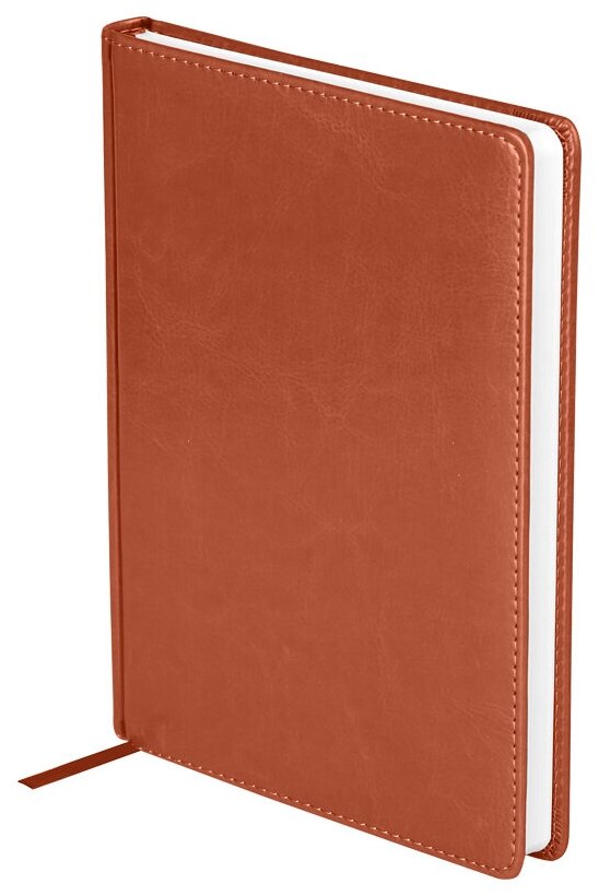 Ежедневник недатированный, А5, 136л, кожзам, OfficeSpace "Nebraska", коричневый