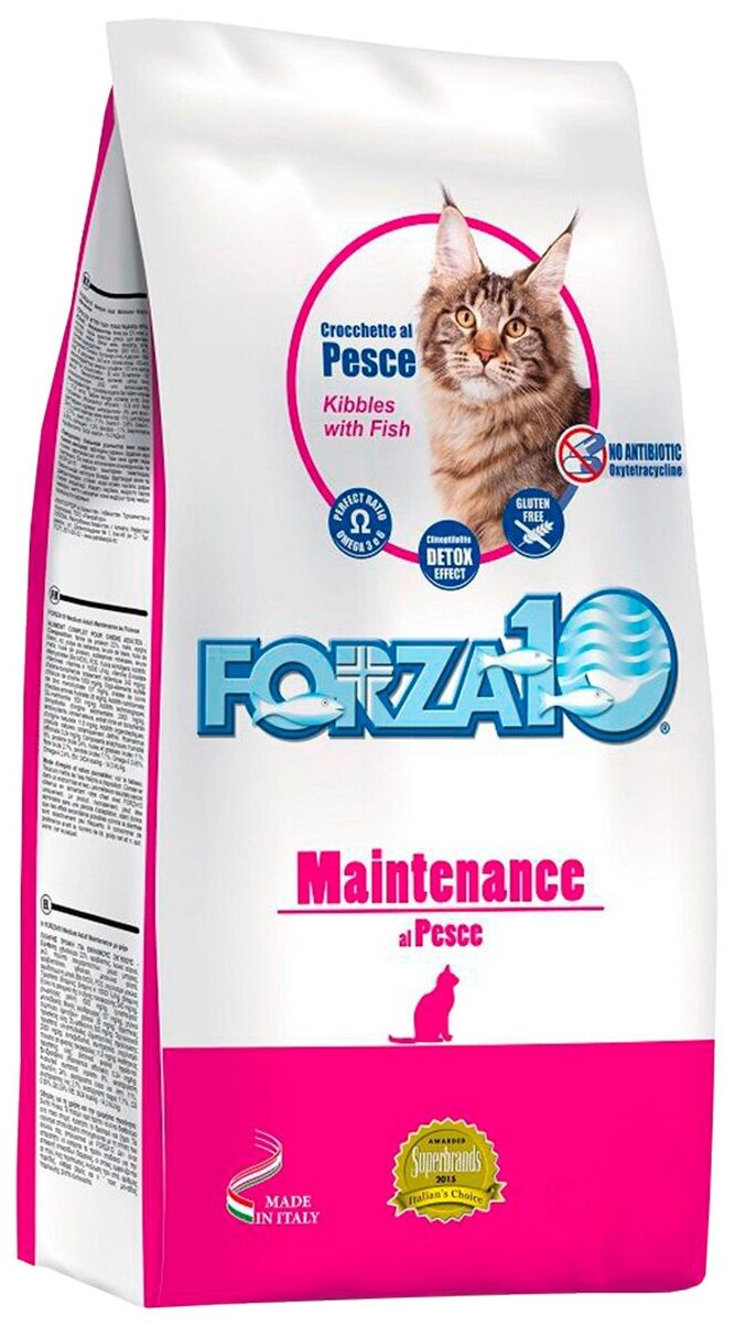 FORZA10 CAT MAINTENANCE для взрослых кошек с рыбой (10 кг)