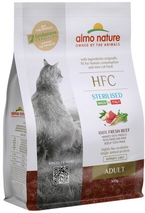 Almo Nature Для стерилизованных кошек со свежей Говядиной (50% мяса) (Adult Sterilized Beef) 0,3 кг