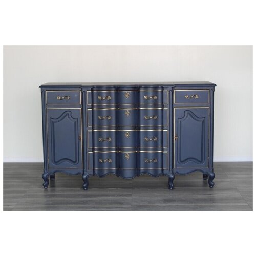 Винтажный синий комод во французском стиле 46 х 91 х 152 см
