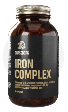 Витамины Grassberg комплекс железа ( Iron Complex) 60 капс.