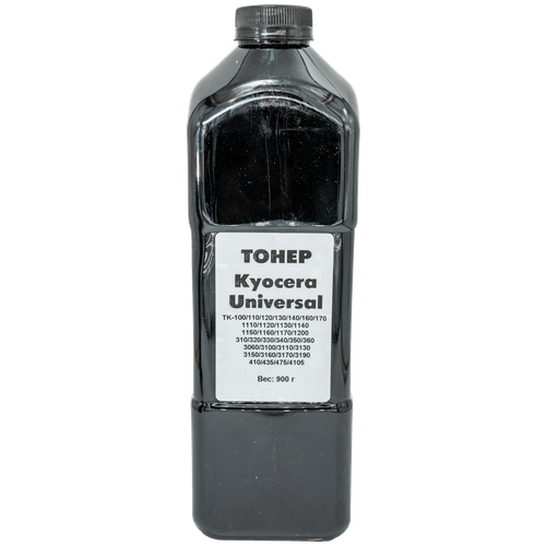 тонер для kyocera universal tk 17 18 20h 100 110 120 130 140 170 310 320 330 340 350 кор 2x10кг black Тонер булат Kyocera (Чёрный, банка 900 г), универсальный