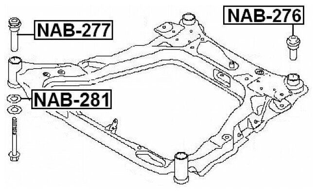 Сайлентблок FEBEST NAB281