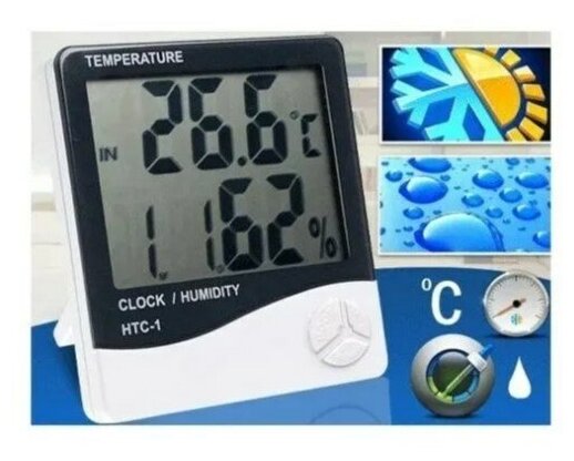 Цифровой комнатный термометр и гигрометр с ЖК-дисплеем и часами / измерение температуры, влажности, часы, будильник, календарь - фотография № 9