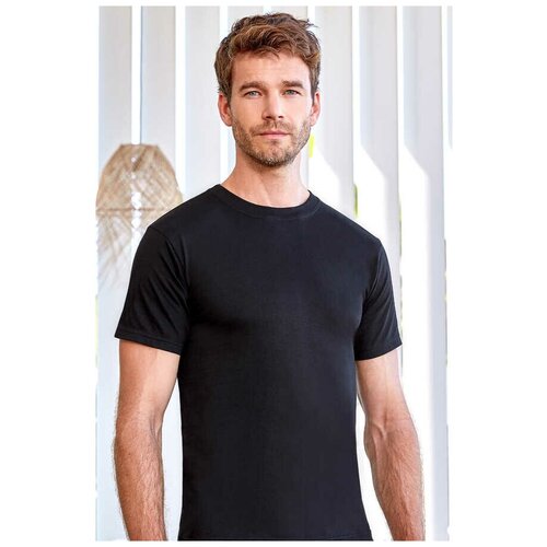 Berrak 1005 Мужская футболка с круглым вырезом и короткими рукавами, 3 шт. в упаковке.Размер XXL. Цвет -черный черный  