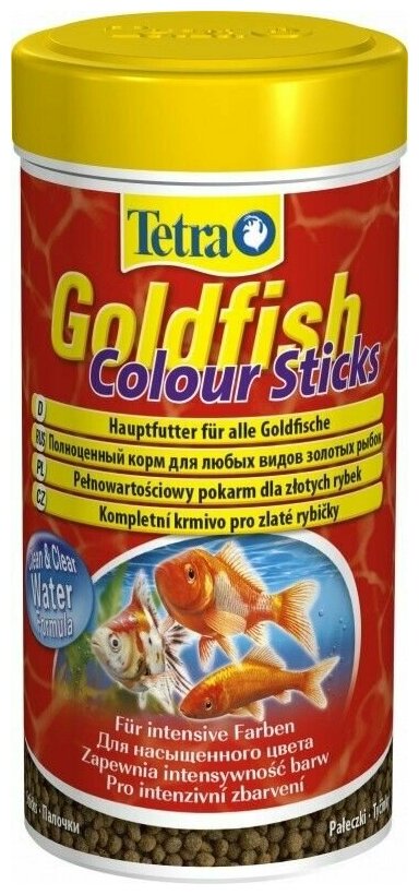 TetraGoldfish Colour Sticks корм в палочках для улучшения окраса золотых рыбок 250 мл . - фотография № 6