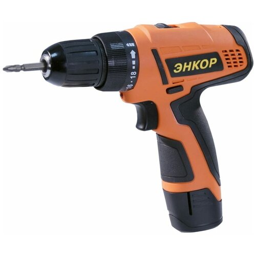 Дрель-шуруповерт аккум 12V Li220 энкор ДША-2 12ЭР10Л кейс 478000₽