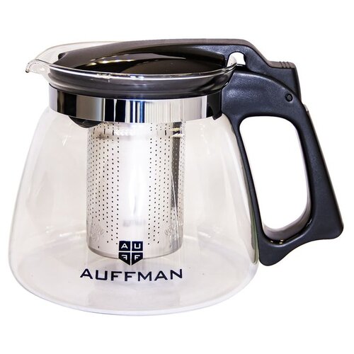 AUFFMAN Заварочный чайник AM-1111, 1.1 л, прозрачный/черный