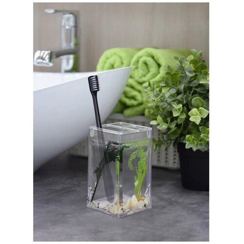 Стакан для щеток Оушен прозрачный