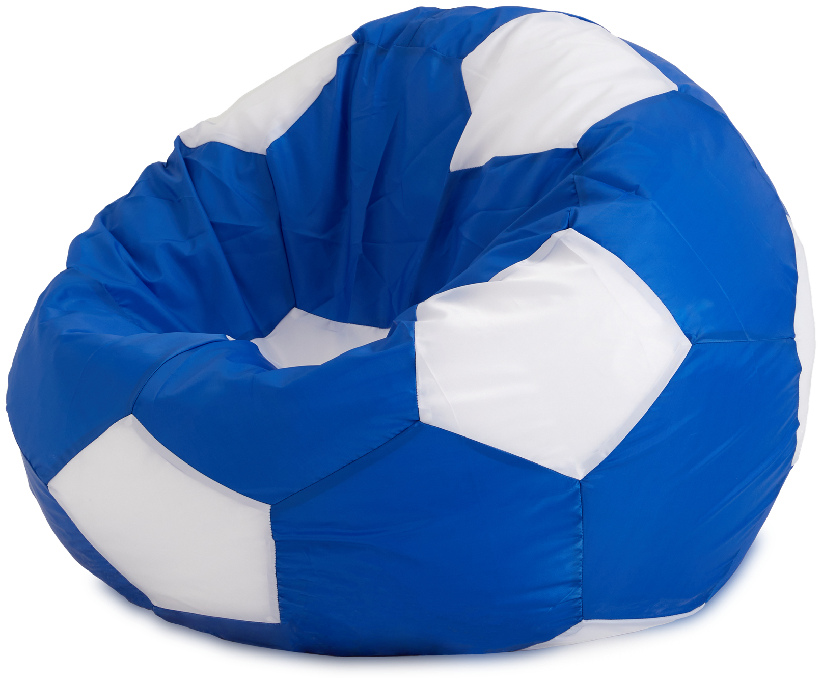 Кресло-мешок «Мяч», L, оксфорд, Синий и белый