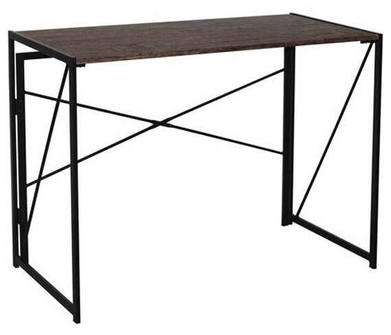 Стол на металлокаркасе Brabix LOFT CD-002 (ш1000*г500*в750мм), складной, цвет морёный дуб, 641212