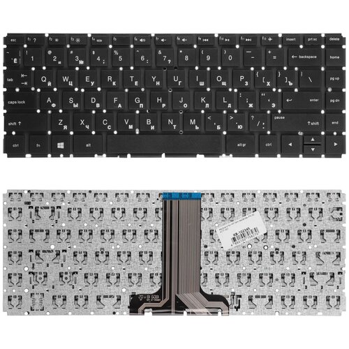 Клавиатура для ноутбука HP 14m-ba Series Плоский Enter Черная без рамки PN 924117-001 944₽