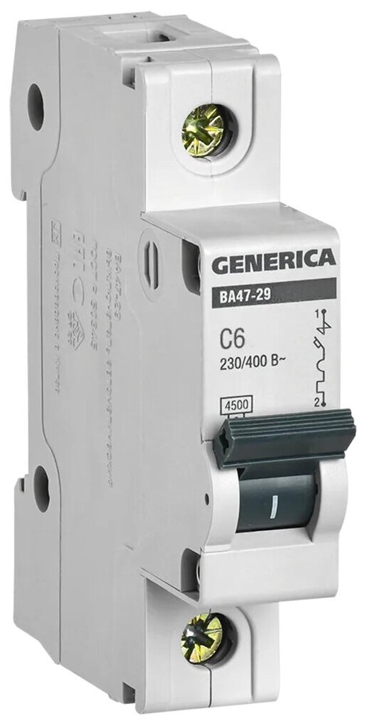 Автоматический выключатель Generica ВА 47-29 1P (C) 45kA