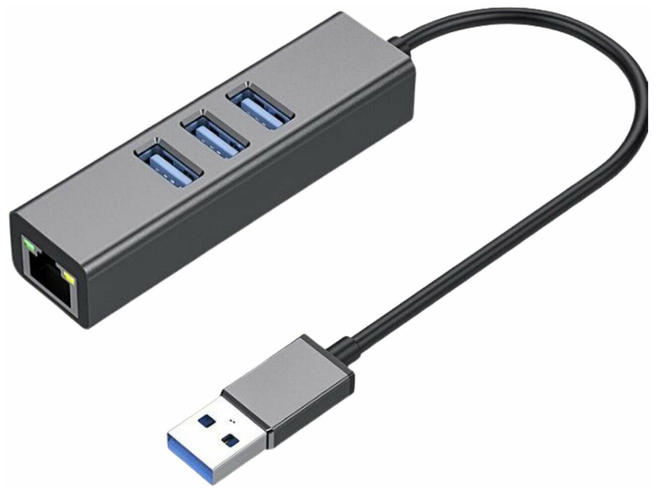 Адаптер сетевой Telecom USB 3.0/RJ-45 1000Mbps/3*USB3.0, 0.2m - фото №6