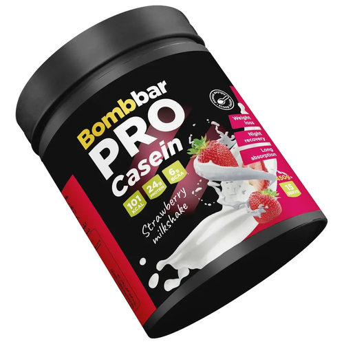 Bombbar Pro Casein (450 гр) (клубничный милкшейк)