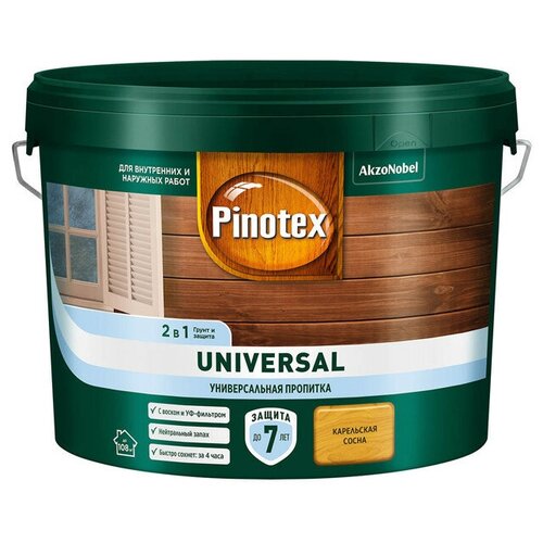 Средство деревозащитное pinotex universal 9л карельская сосна арт5620547 21728₽