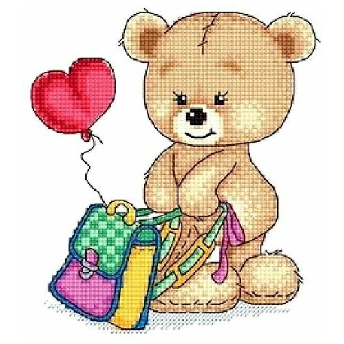 Набор для вышивания Сделано с любовью Люблю учиться 18x18 см, Медведи Сердце Животные набор для вышивания сделано с любовью подарочек 18x18 см медведи сердце животные