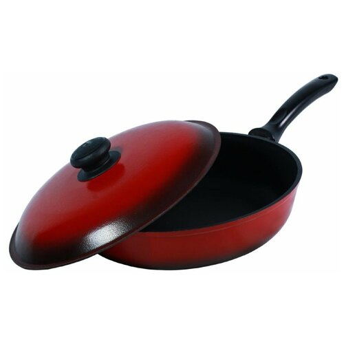 Сковорода антипригарная с крышкой Силумин Люкс 2,5л d260 (ЛС26тpк)