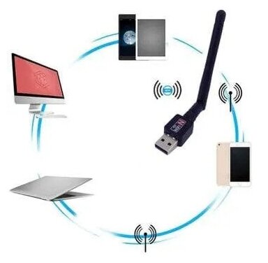 Wi-fi адаптер беспроводной для ПК компьютеров и DVB-T2 приставок ...