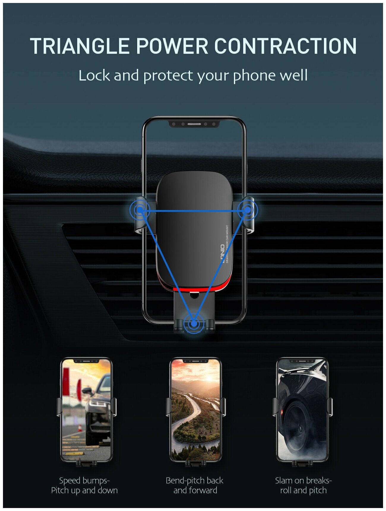 Автомобильный держатель для телефона в воздуховод / Держатель смартфона в машину