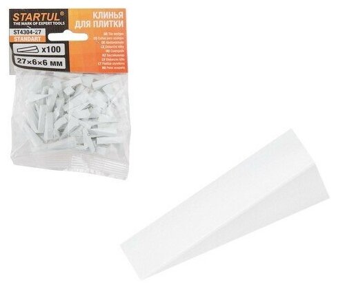 Клин для плитки 27x6x6 мм STARTUL Standart 100 штук (ST4304-27)