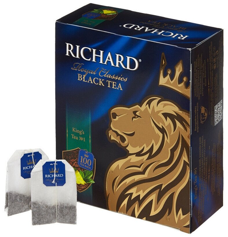 Чай черный Richard King's Tea №1 в пакетиках, 100 пак. - фотография № 8