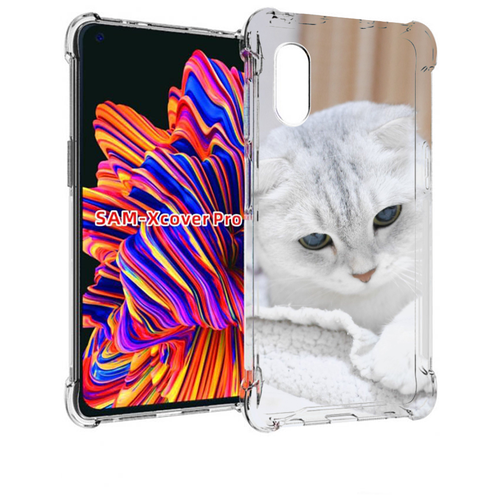 Чехол MyPads кошка чаузи для Samsung Galaxy Xcover Pro 1 задняя-панель-накладка-бампер