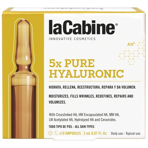 гк кр тон гк 2 беж розовый 50мл с виногр косточкой 5 LaCabine 5x Pure Hialuronic Комплекс из 5 видов гиалуроновой кислоты для лица, 2 мл, 10 шт.