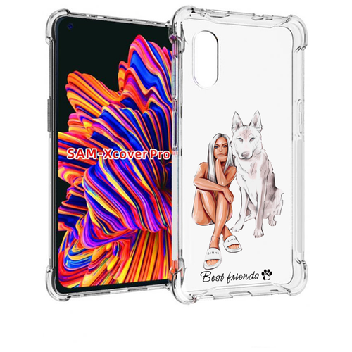 Чехол MyPads Лучшие-друзья для Samsung Galaxy Xcover Pro 1 задняя-панель-накладка-бампер
