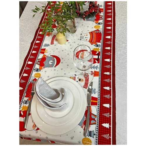 Doll Tall / Скатерть на стол 50x145/скатерть дорожка/скатерть новогодняя