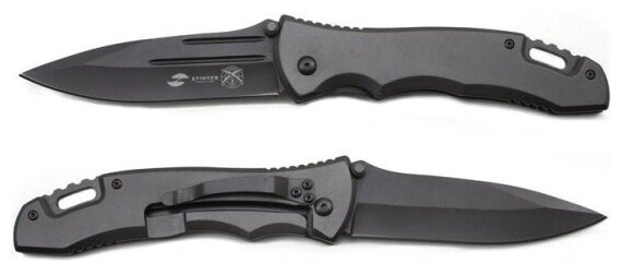 Нож складной Stinger FK-S044 с клипом, серый