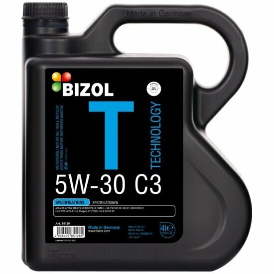 Моторное масло Bizol Technology 5W-30 C3 синтетическое 4 л