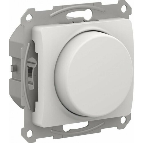 Glossa Белый светорегулятор (диммер) повор-нажим, LED, RC, 400Вт, механизм GSL000123 (10 шт.)