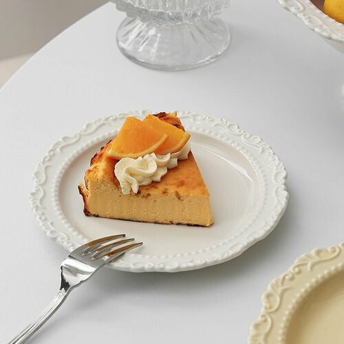 Набор тарелок обеденных плоских 2 шт. керамика 22 см. ретро винтаж