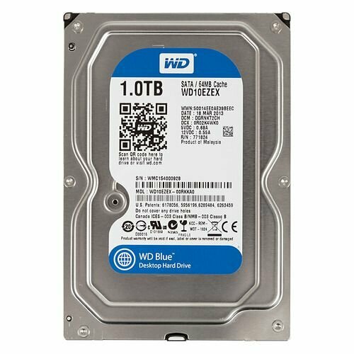 Жесткий диск WD Caviar Blue WD10EZEX 1ТБ HDD SATA III 35 678300₽