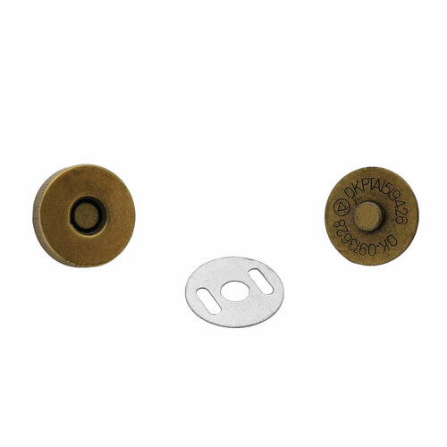 Кнопки для одежды магнитные 14 мм Айрис 0326-1003 латунь 20 шт 207₽