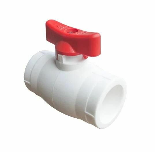Кран шаровой Valfex MINI 32, раструбная полифузионная сварка, пластик, белый