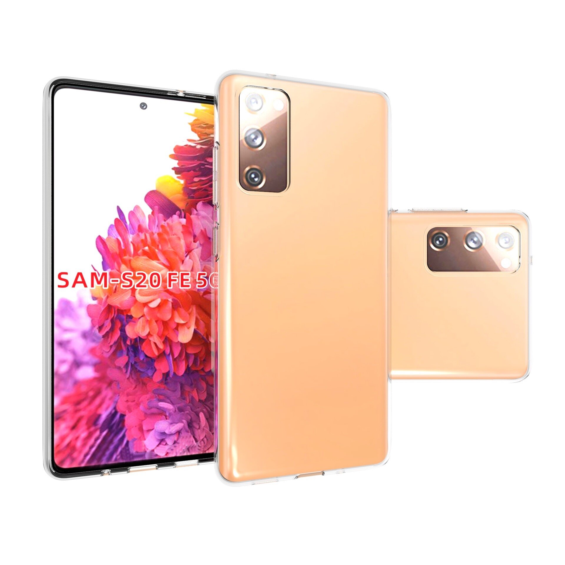 Чехол Aks-Guard, для Samsung Galaxy S20 FE, силикон, прозрачный — фото 1