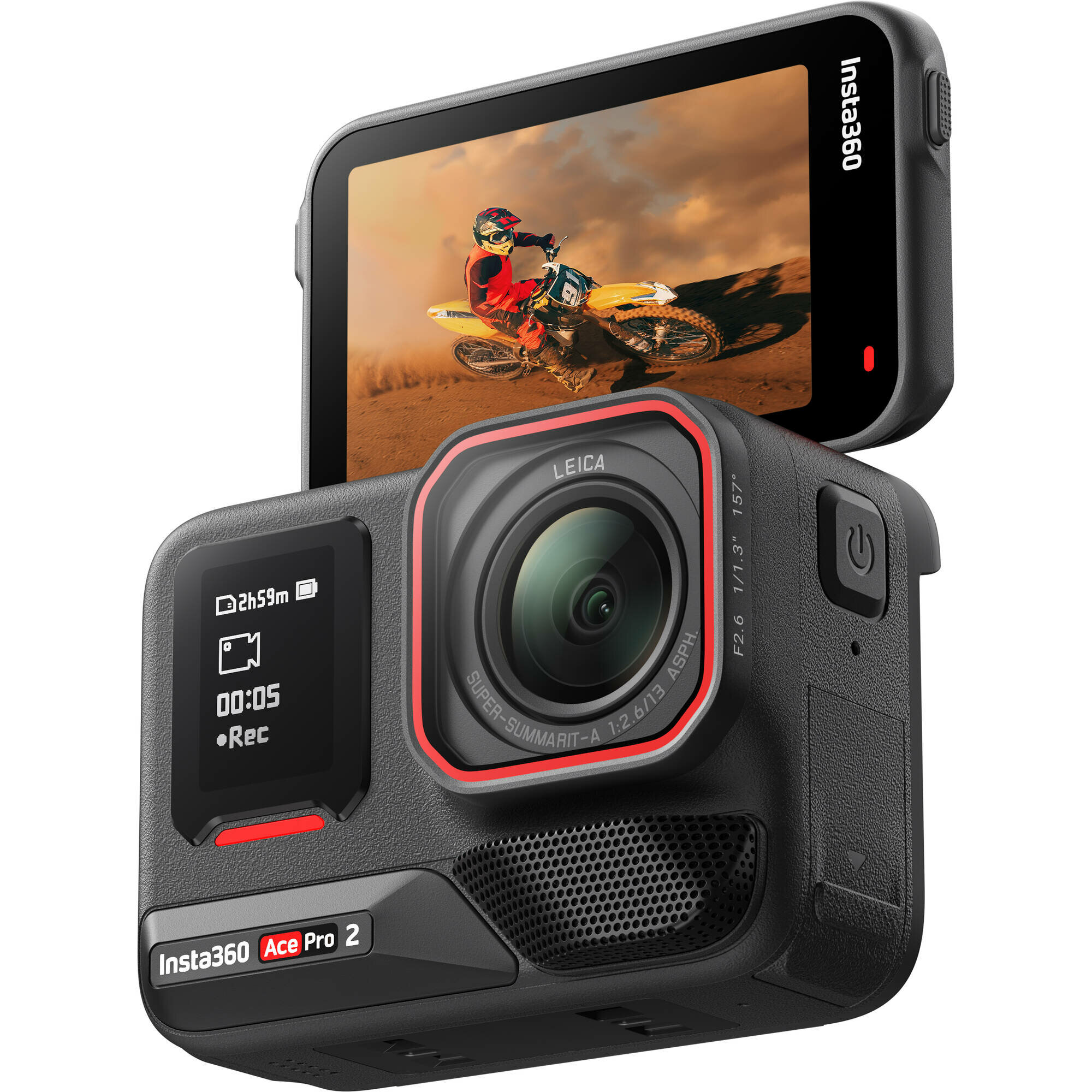 Экшн-камера Insta360 Ace Pro 2 Single Battery Bundle, разрешение 8K, сенсор 48 Мп, влагозащита — фото 1
