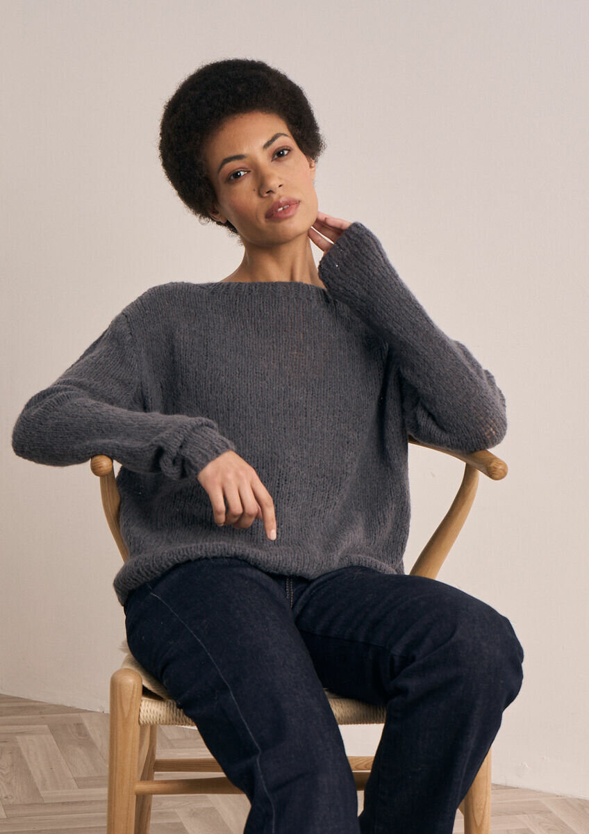 Инструкция Mode at Rowan по вязанию свитера «Fakenham» из пряжи Alpaca Haze, MIP11