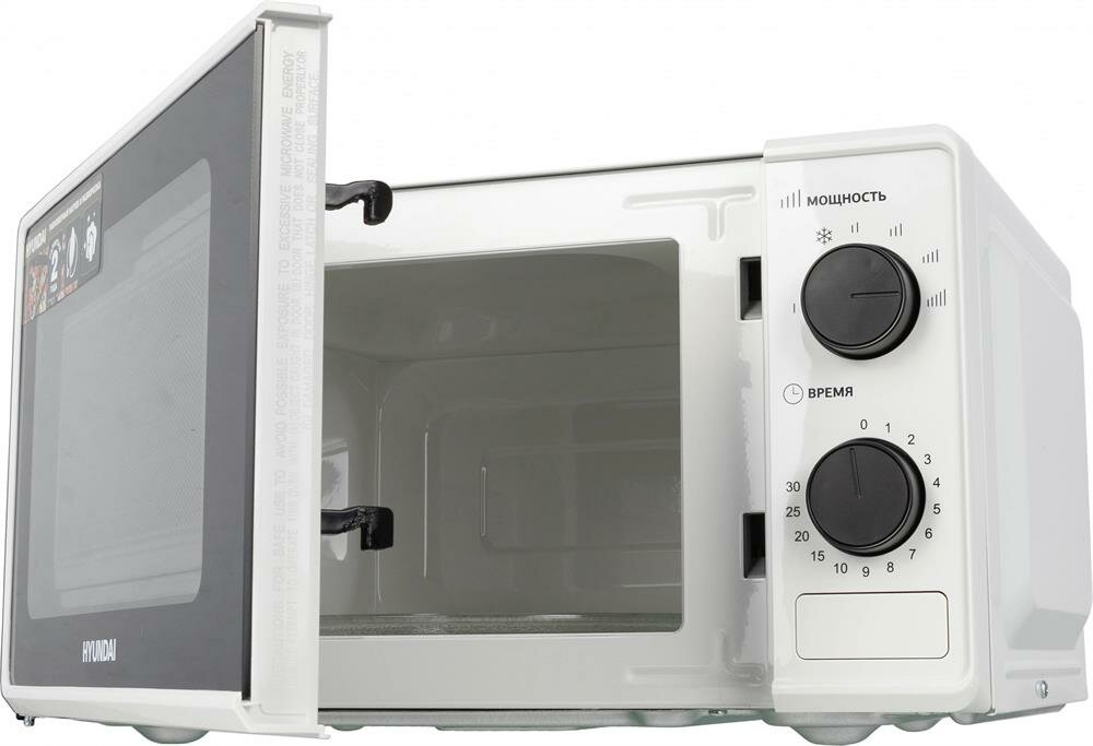 Микроволновая печь HYUNDAI HYM-M2041, объем 20 л, мощность 700 Вт, белый — фото 1