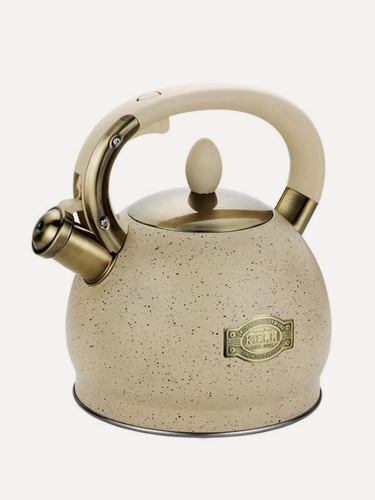 Изображение товара Чайник Kelli KL-4555 со свистком / 3 л / нержавеющая сталь