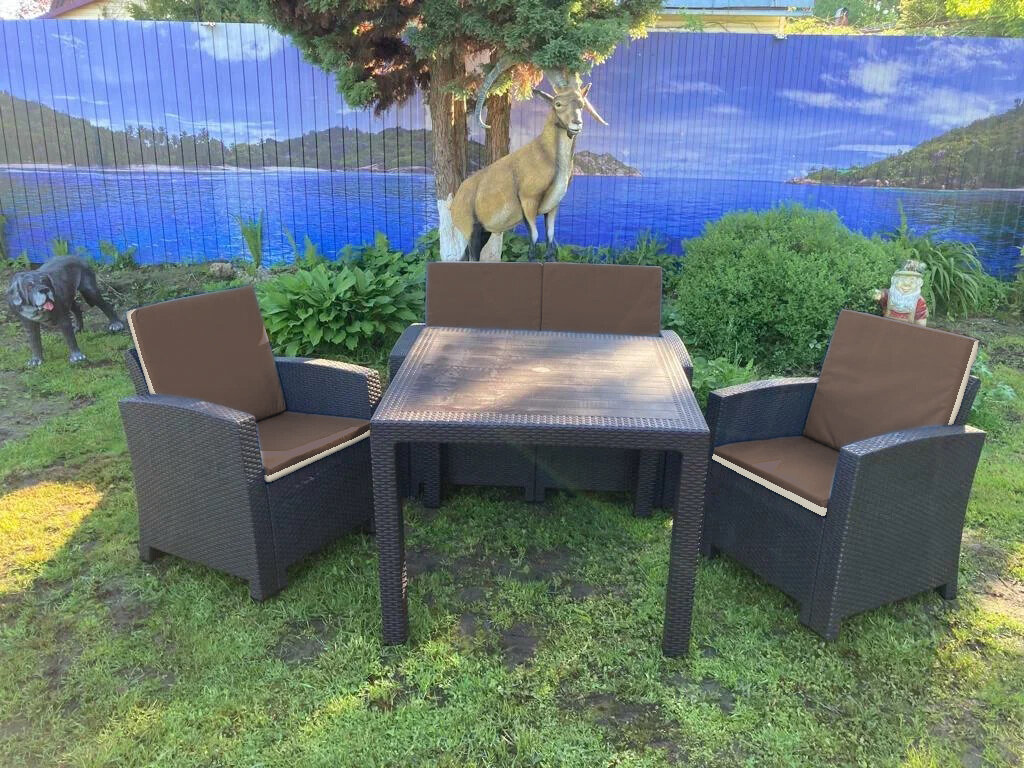 Комплект мебели Мир Дачника California Lunch Set искусственный ротанг цвет венге для улицы