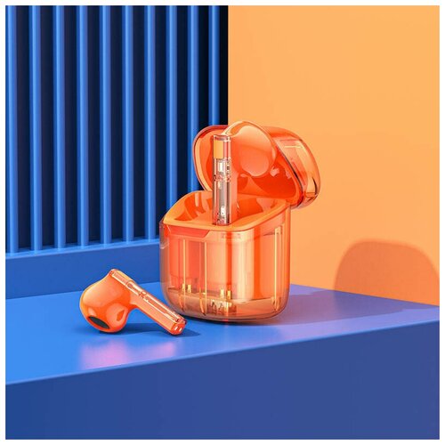 Наушники Гарнитура bluetooth HOCO BW23 Crystal bean ярко-оранжевый 199900₽