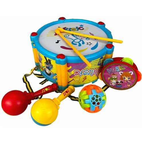 фото Музыкальные инструменты, детский барабан, бубен, маракасы, игрушечный музыкальный набор для малышей yarteam